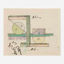 Keith Sonnier, Untitled, 1987-89, ink on paper