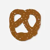 Claes Oldenburg, N.Y.C. Pretzel, 1994, screenprint in colors on cardboard