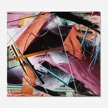 Richard Johnson, Moment of Impact, 1991, acrylic and collage on canvas