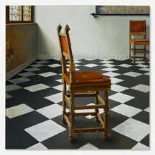 George Deem, The Red Chair, 2002, oil on canvas