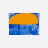 Suzan Frecon, and orange bluebird blue