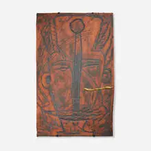 James Hd Brown, Untitled, 1986, pigmented terracotta with powdered gold and gold leaf