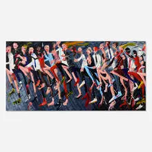 Dale Lewis, Black Lace, 2016, oil, acrylic and spray paint on canvas