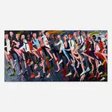 Dale Lewis, Black Lace, 2016, oil, acrylic and spray paint on canvas