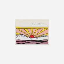 Sunrise signed card by Roy Lichtenstein, offset lithograph in colors, sold Jun 2026