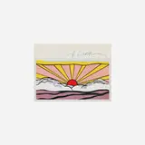 Roy Lichtenstein, Sunrise signed card, offset lithograph in colors