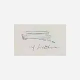 Roy Lichtenstein, Yellow and Black Brushstroke (Eat Art) signed card