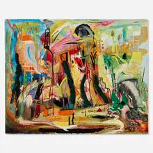 Joseph Meierhans, Untitled, 1950, mixed media on Masonite