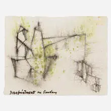 Disappointment on Sunday by Dorothy Dehner, mixed media on paper, sold Jun 2026