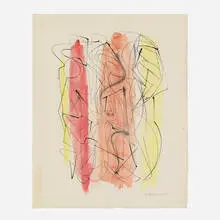 Dorothy Dehner, Three Figures, c. 1953, watercolor and ink on paper