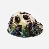 Tiago Carneiro da Cunha, Skull Ashtray, 2009, polychrome faience