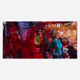Angela Dufresne, 12 Martinis to Change a Good Girl - Written on the Wind Bar Scene, 2006, oil on canvas