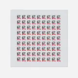 Barbara Kruger, Untitled (Stamps), offset lithograph in colors on perforated sticker paper