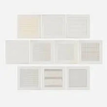 Agnes Martin, Paintings and Drawings: Stedelijk Museum Portfolio, 1991, lithograph on vellum parchment, book