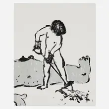 Sanya Kantarovsky, Untitled, 2018, screenprint in colors