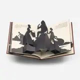 Kara Walker, Freedom, A Fable Found (pop-up book) (Peter Norton Christmas Project), 1997, leather-bound volume of offset lithographs and five laser-cut pop-up silhouettes on wove paper