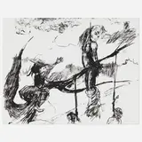 Kara Walker, Sketch for a Fabulous Tale (from the Skowhegan Portfolio No. 1), 2011, lithograph on Stonehenge