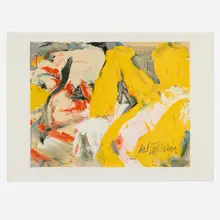 Willem de Kooning, The Man and the Big Blonde, 1982, offset lithograph in colors