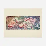 Judy Chicago, Birth Trinity (from The Birth Project portfolio), 1985, screenprint in colors on Stonehenge