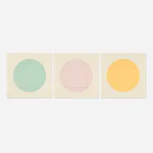 Robert Mangold, Distorted Square Within A Circle, 1973, screenprint in colors
