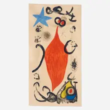 Joan Miró, La grande écaillère, 1975, lithograph in colors on Arches