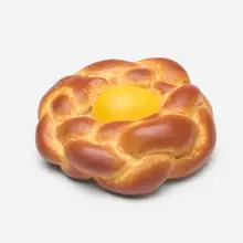 Jeff Koons, Bread with Egg (Yellow), 1995, tempera on plaster