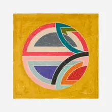 Sinjerli Variation Squared with Colored Ground Ia by Frank Stella, 1981, lithograph and screenprint in colors on Arches, sold Jun 2026