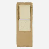 Robert Rauschenberg, Untitled (from the Shirtboards, Morocco, Italy '52 portfolio), 1991, mixed media print in colors with collage on handmade and heavy board paper