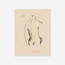 Pablo Picasso, Dos d'homme, 1956, drypoint on BFK Rives