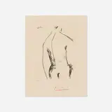 Pablo Picasso, Dos d'homme, 1956, drypoint on BFK Rives