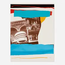 Robert Motherwell, New York Cultural Institutions (from the New York, New York portfolio), 1982, lithograph in colors on Arches Cover mould-made paper with embossing