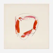 Michael Heizer, Edition One (from Lashonda Series), 1975, screenprint in colors with hand-coloring on Arches 88