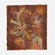 Roberto Sebastian Matta, New View, 1996, carborundum etching in colors on handmade paper