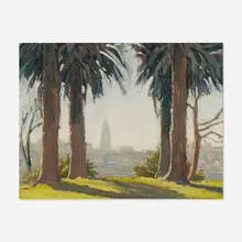 Ralph Holmes, LA in the 1920s, oil on board
