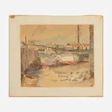 Walter Ronald Locke, Along the Shore, Nantucket, 1941, monotype