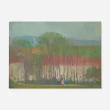 Roy Charles Gamble, Landscape, 1908, oil on board