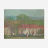 Roy Charles Gamble, Landscape, 1908, oil on board