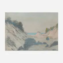 Untitled (Dunes) by Joseph Trevitts, 1921, oil on canvas, sold Oct 2025