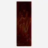 Robert Laurent, Polynesian Nude and Figure, c. 1920, wood carved relief