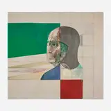 Françoise André, Pawn, 1966, oil and pencil on canvas