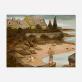 Peggy Bacon, The Private Beach, 1972, oil on canvas
