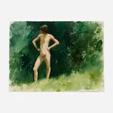 Richard Segalman, David, watercolor on paper