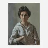 Hughie Lee-Smith, Portrait of a Woman, 1962, oil on canvas