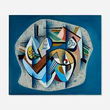 Alexander Corazzo, Untitled (Blue Abstraction), c. 1942, gouache on board