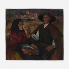 Rolf Stoll, Peasants of Segovia, 1926, oil on canvas