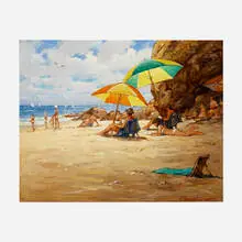 Redmond Stephens Wright, Treasure Island Beach, oil on canvas board