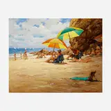 Redmond Stephens Wright, Treasure Island Beach, oil on canvas board