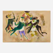 Untitled (Dance) by William Gropper, oil on canvas, sold Oct 2025