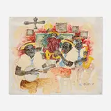 Del Forsloff, New Orleans Jazz, 1978, oil on board