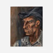 John Langley Howard, The Farmer, 1938, oil on board